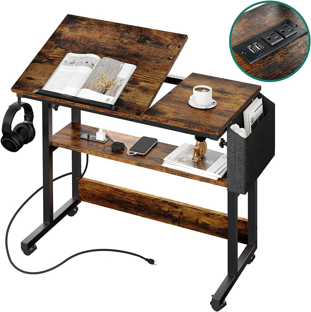 Portable Laptop Table with Charging Station W793