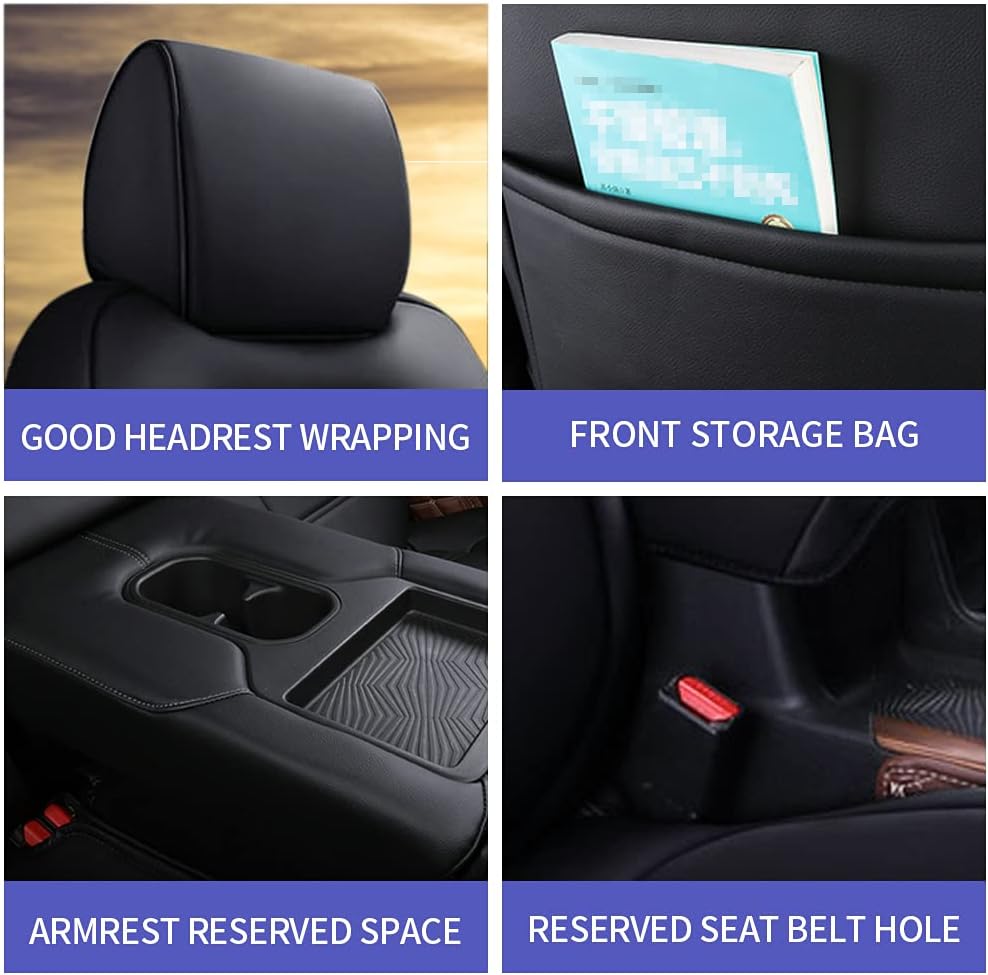 Faux Leather Waterproof Full Set Car Seat Covers P258