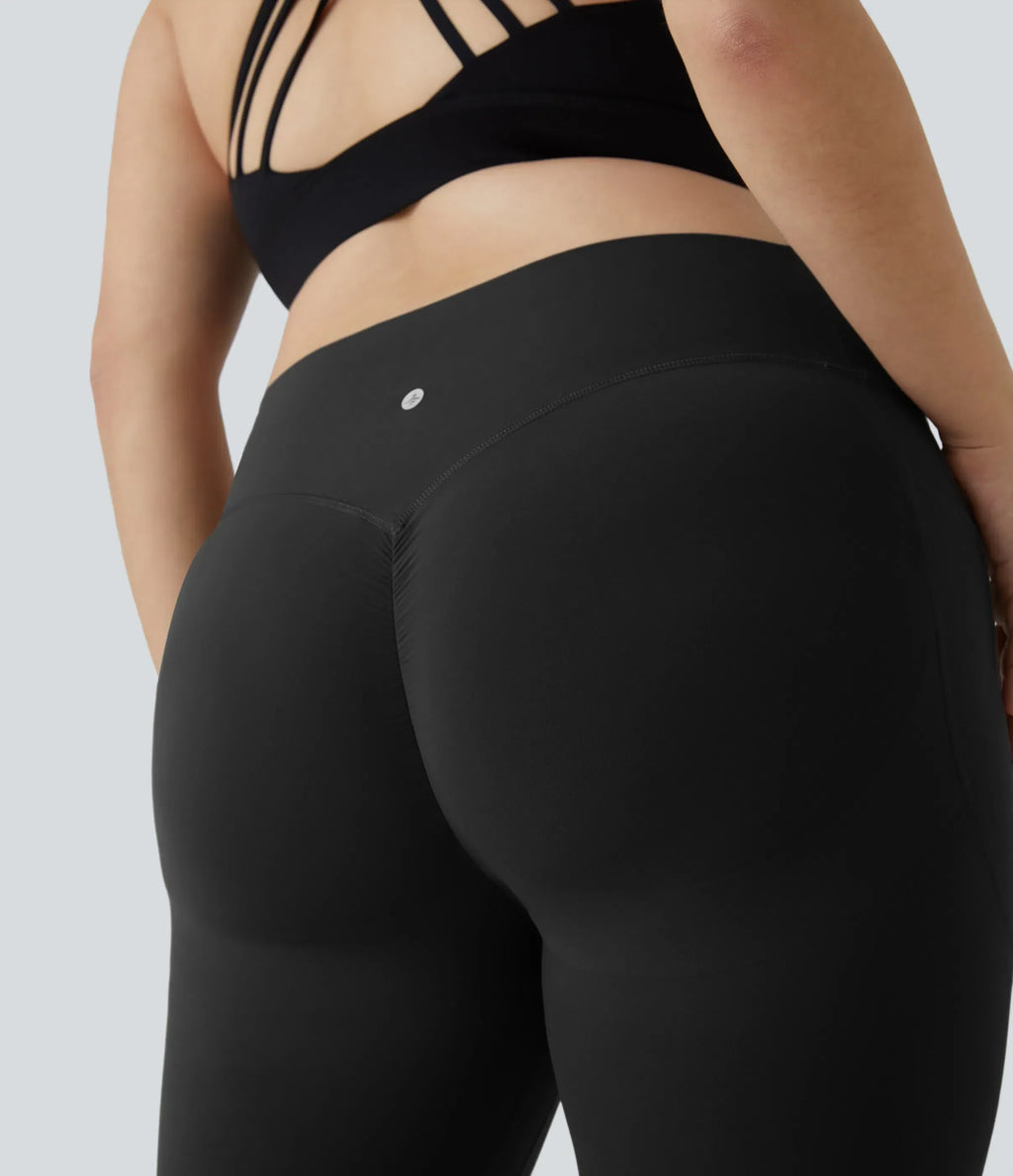 High Waisted Tummy Control Shaping Leggings Plus Size A129