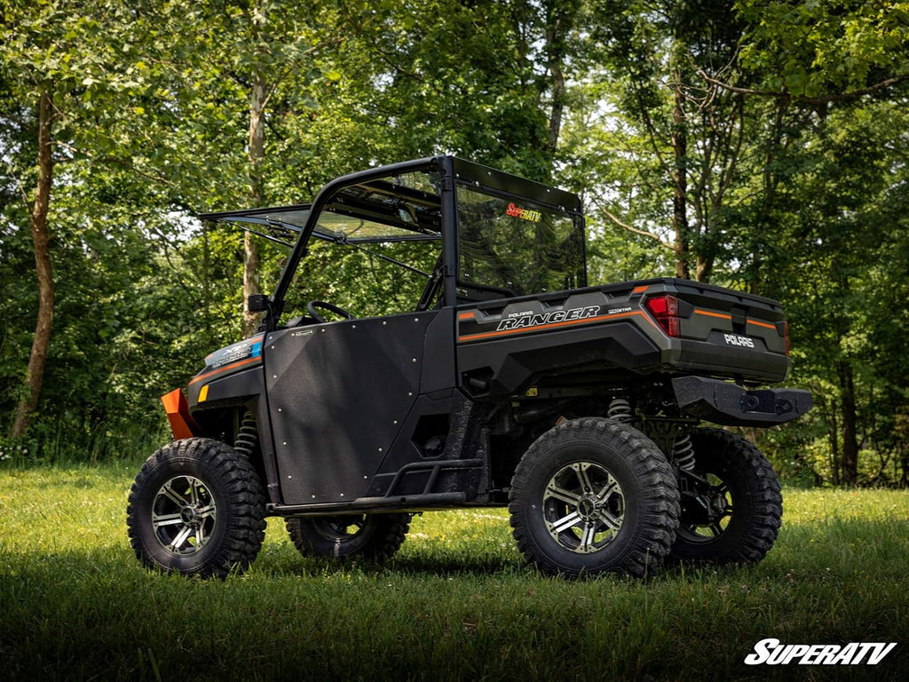 Aluminum Doors for Polaris Ranger XP 1000, Powder Coated Black, Pre-Assembled Q225448