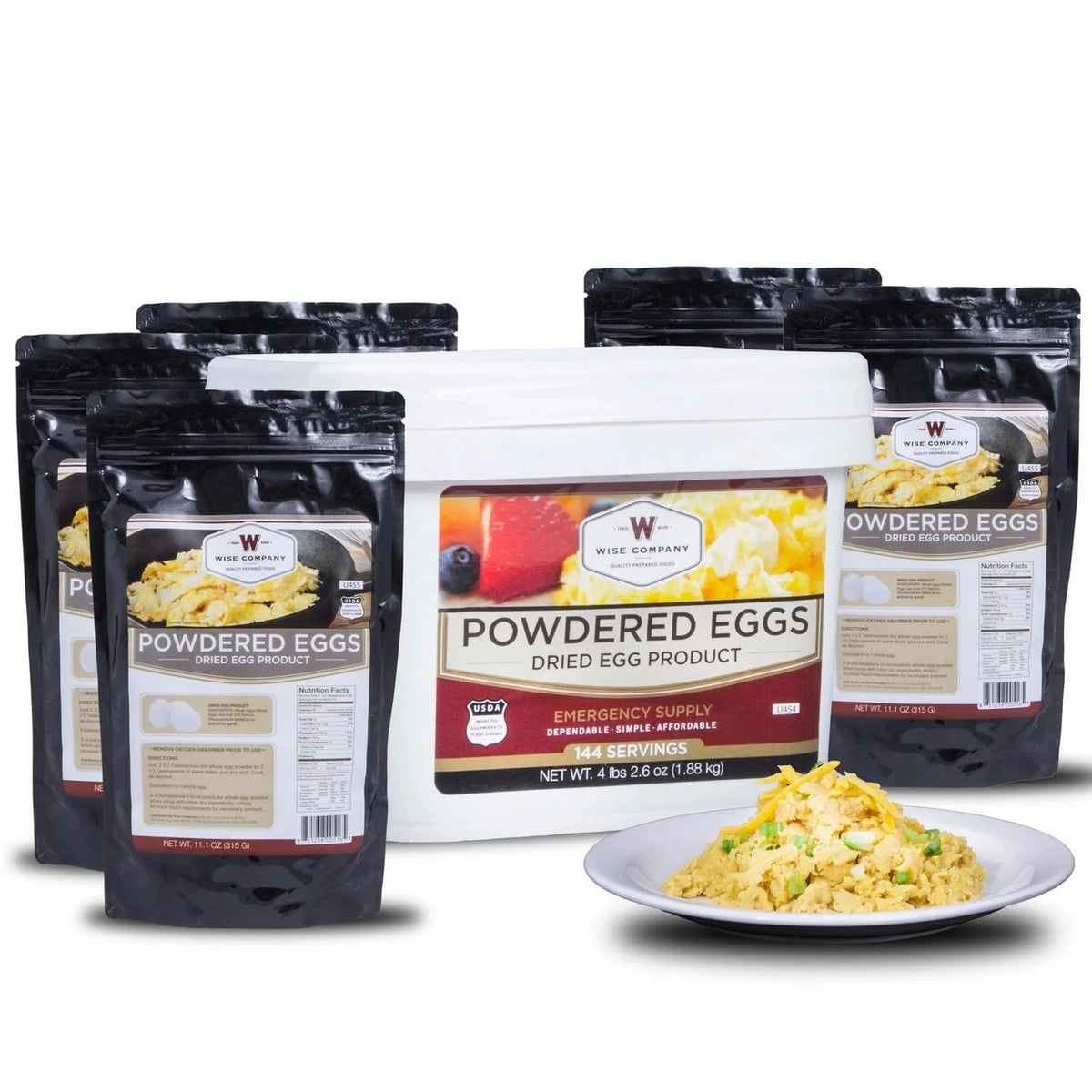 Powdered Eggs Bucket 144 Servings V8160