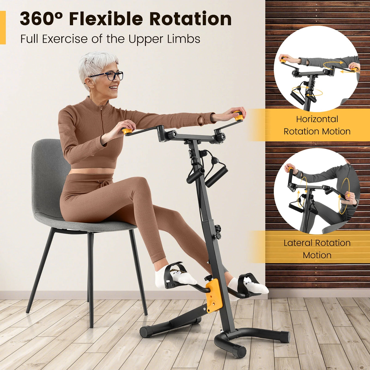 Folding Pedal Exercise Bike with Adjustable Resistance A9147