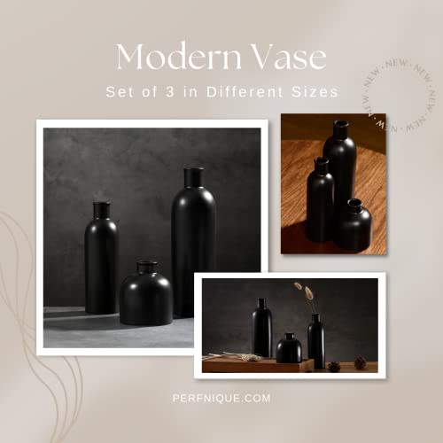 White Ceramic Vase Set of 3 D16567