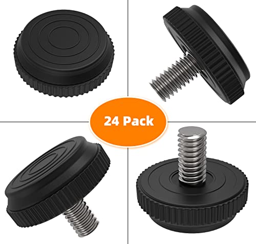 8 Pack 5/16-18 Stainless Steel Adjustable Threaded Furniture Leg Leveling Feet H6374