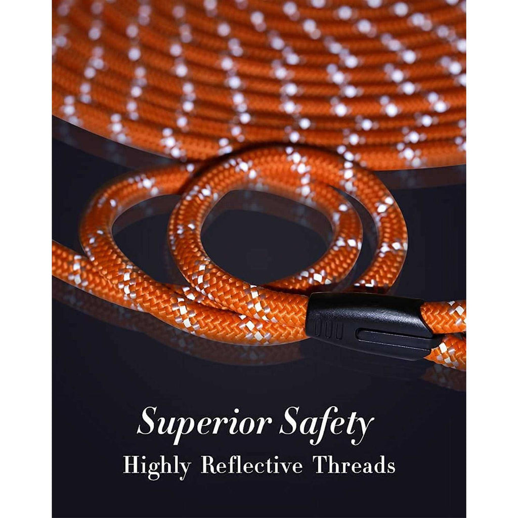 Long Dog Leash Reflective Threads Check Cord N408062