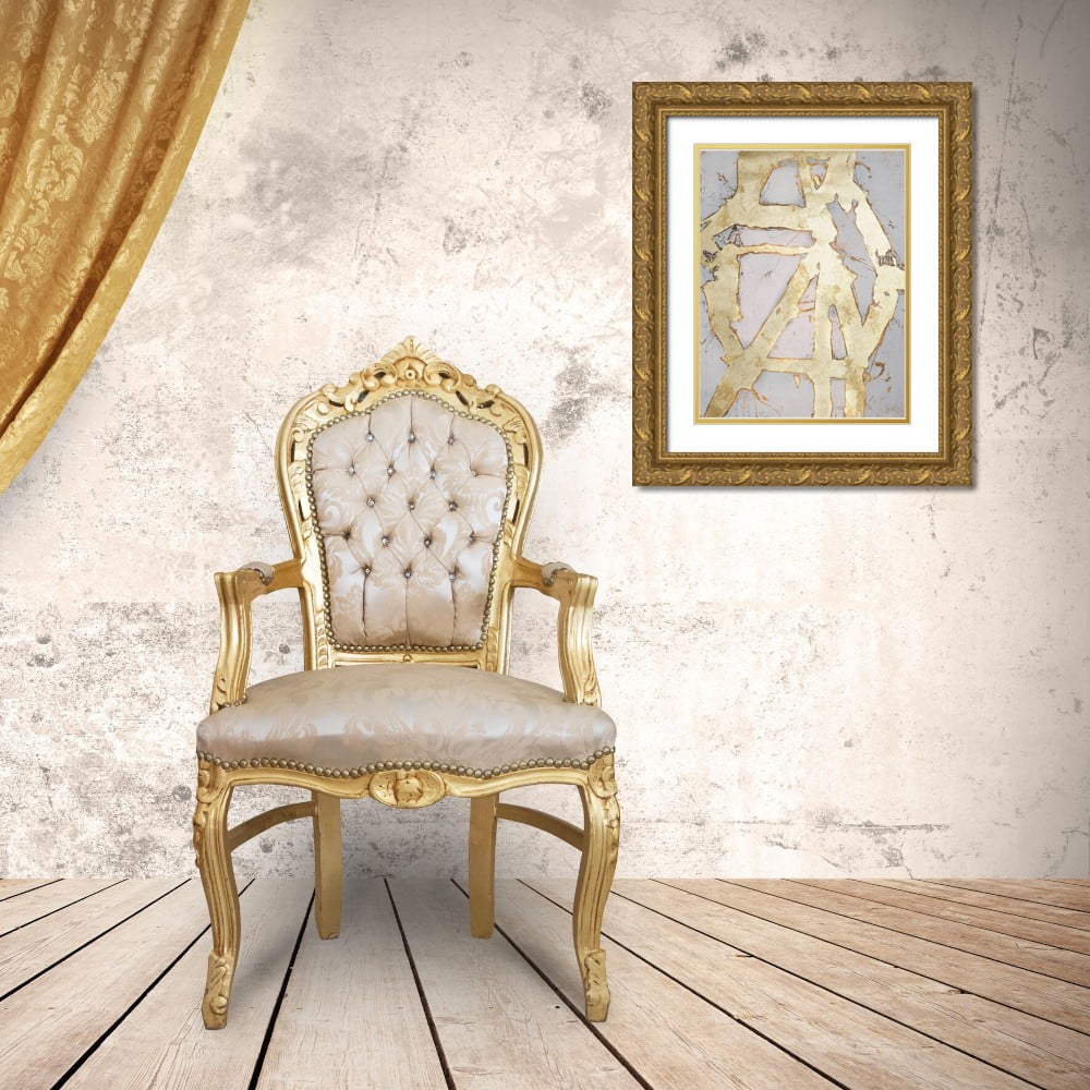 Gold Ornate Wood Framed Art Print Z816
