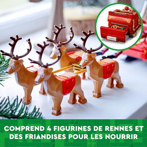 LEGO Santa's Sleigh Building Toy Set with Santa Claus Figurine & Reindeer E681