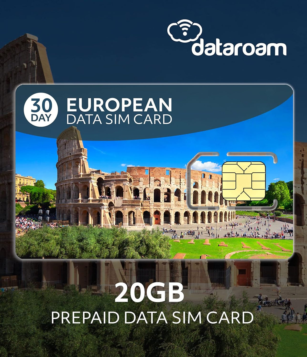 20GB Europe Data SIM Card Pack of 2 Z894452