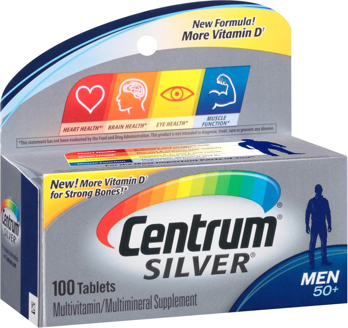 100 Count Multivitamin Multimineral Supplement Tablet X450