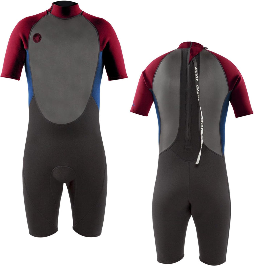 Red Youth Back Zip Short Sleeve Spring Suit Wet Suit C646740
