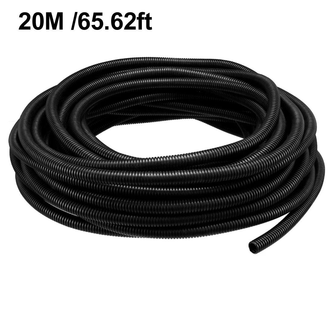 13mm Outside Dia Corrugated Bellow Conduit Tube Black T126