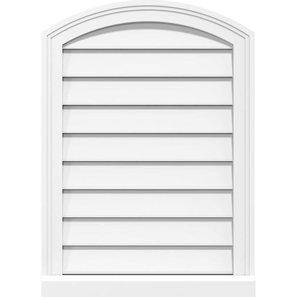 Arch Top Surface Mount PVC Gable Vent with Brickmould C448