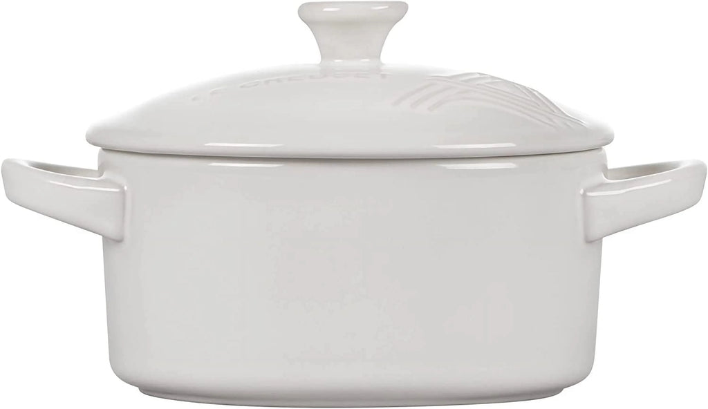 White 8 Ounce Stoneware Mini Round Cocotte R975243