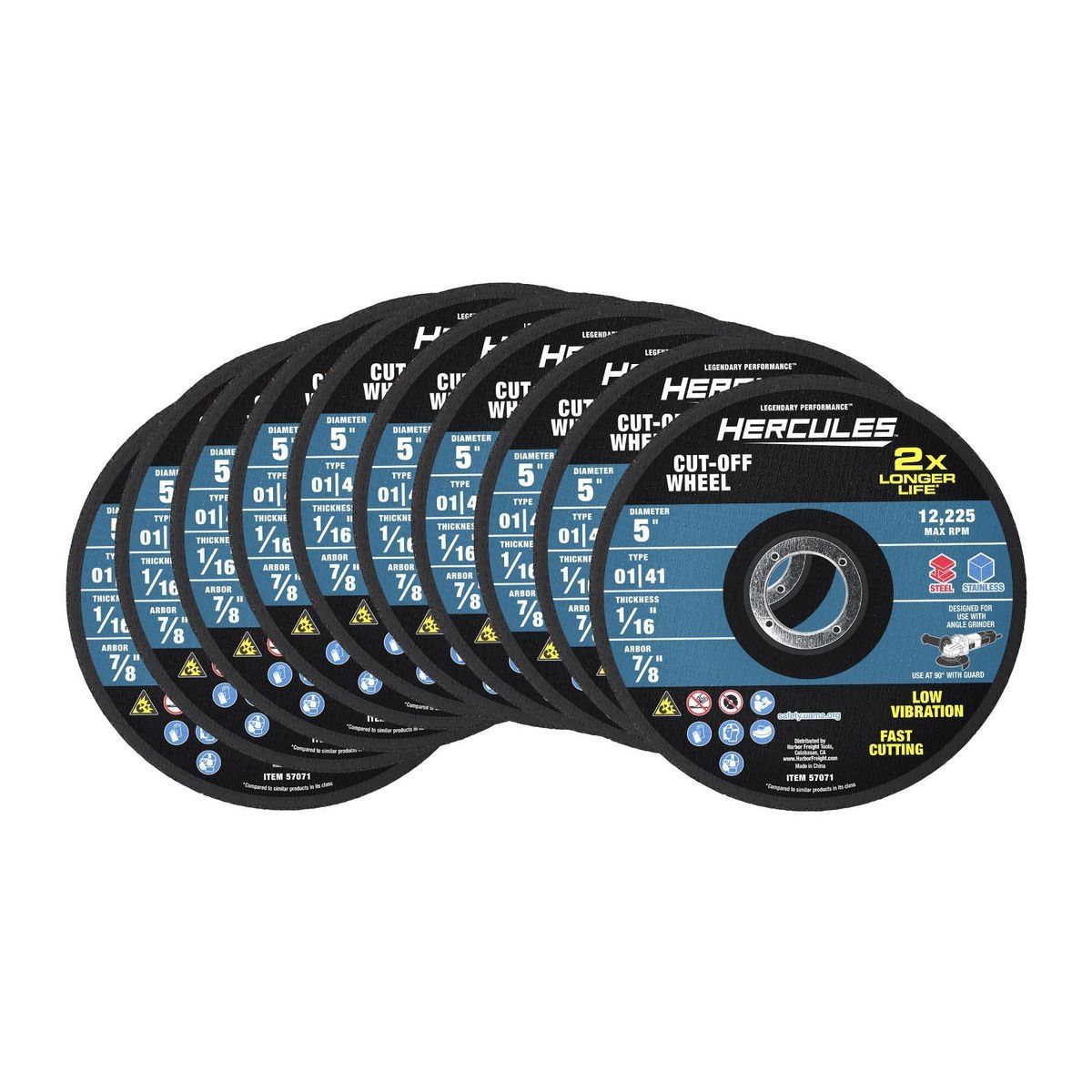 5 in. x 1/16 in. x 7/8 in. Metal Cut-Off Wheel 10-Pack I2062