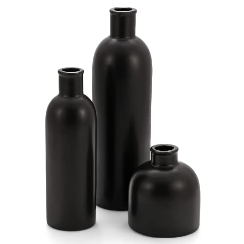 White Ceramic Vase Set of 3 D16567