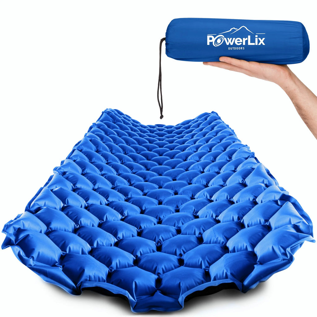 Ultralight Compact Inflatable Camping Sleeping Pad Navy Blue Z95668