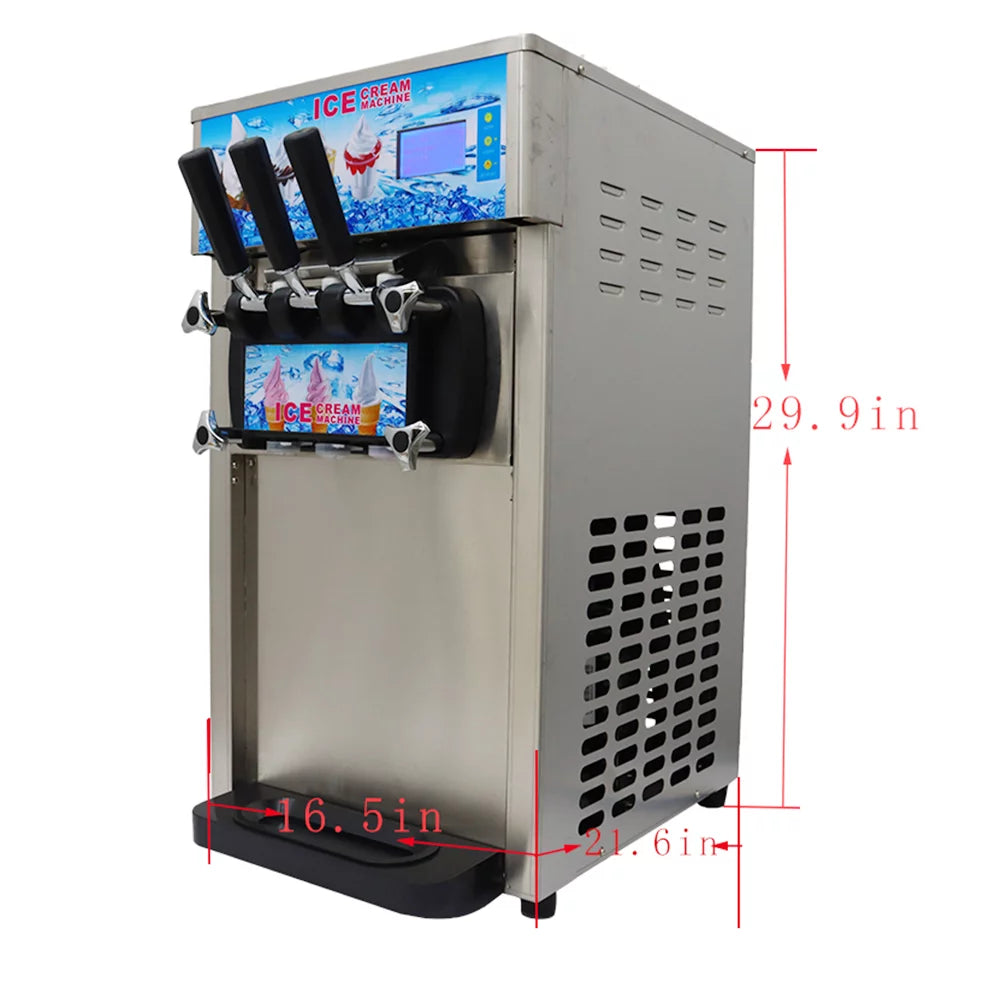 3 Flavor Soft Serve Ice Cream Machine 1400W W4107