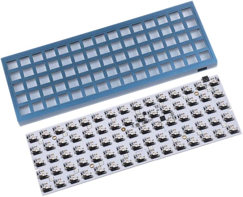 75 Keys Ortholinear Layout QMK Anodized Aluminum Hot Swap Mechanical Keyboard Kit O13591