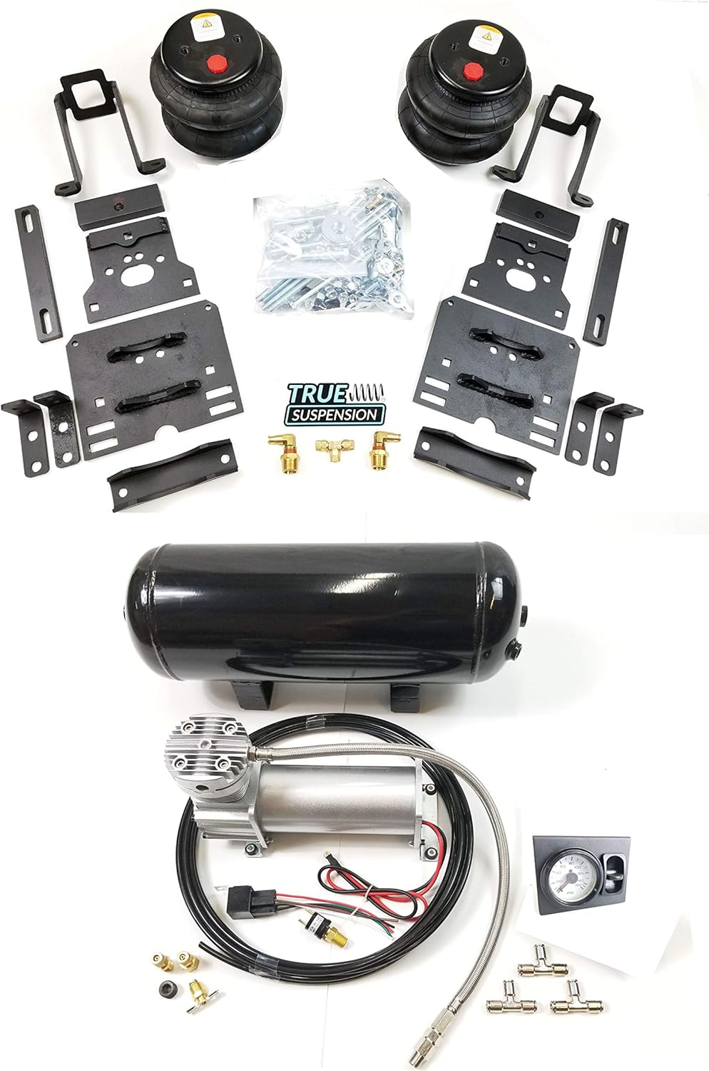 Towing Assist Helper Air Ride Suspension Kit for Ford F250 F350 Super Duty 05-10 Pickup Truck 4WD B37056