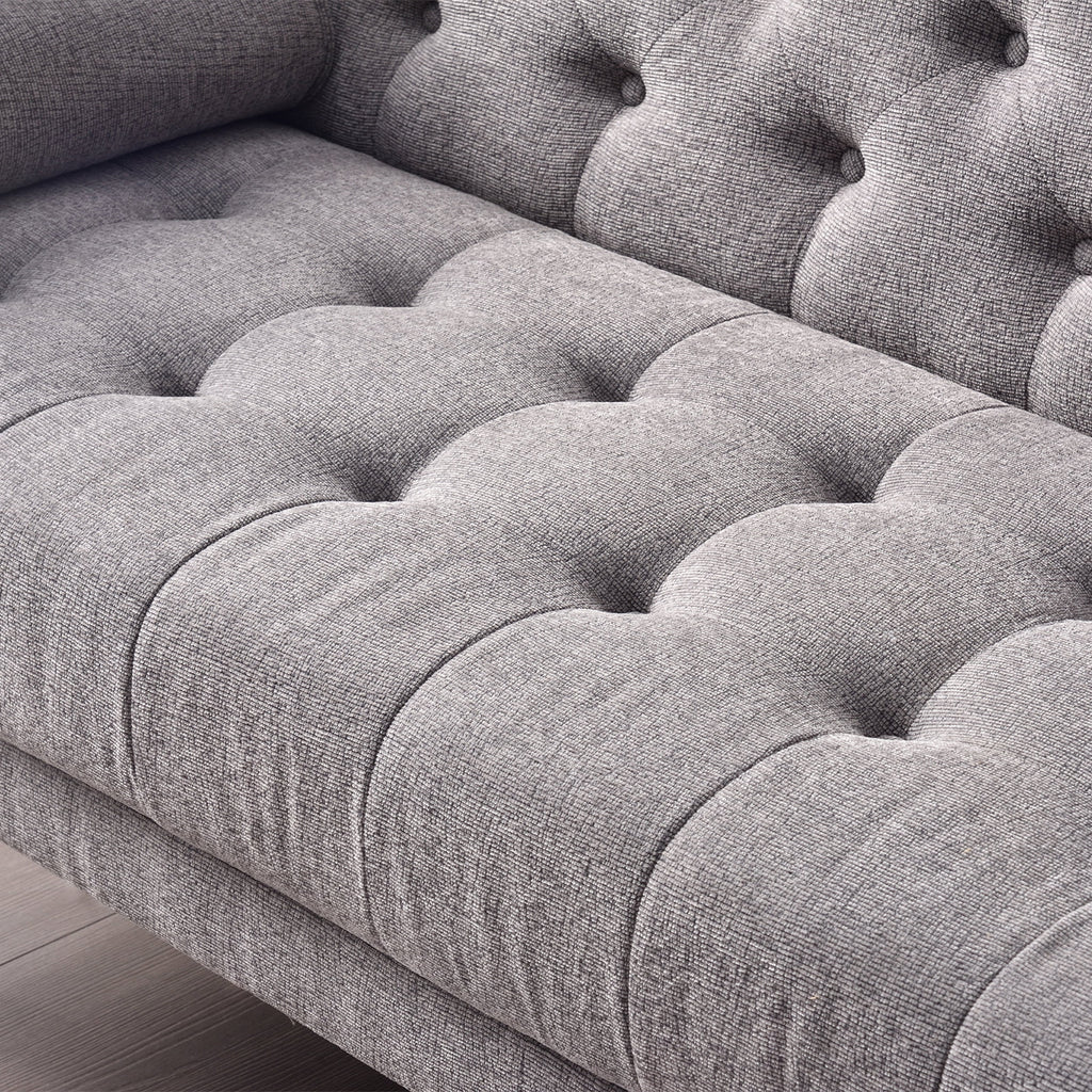 70 inch Grey Chenille Convertible Futon Sofa Bed E10466