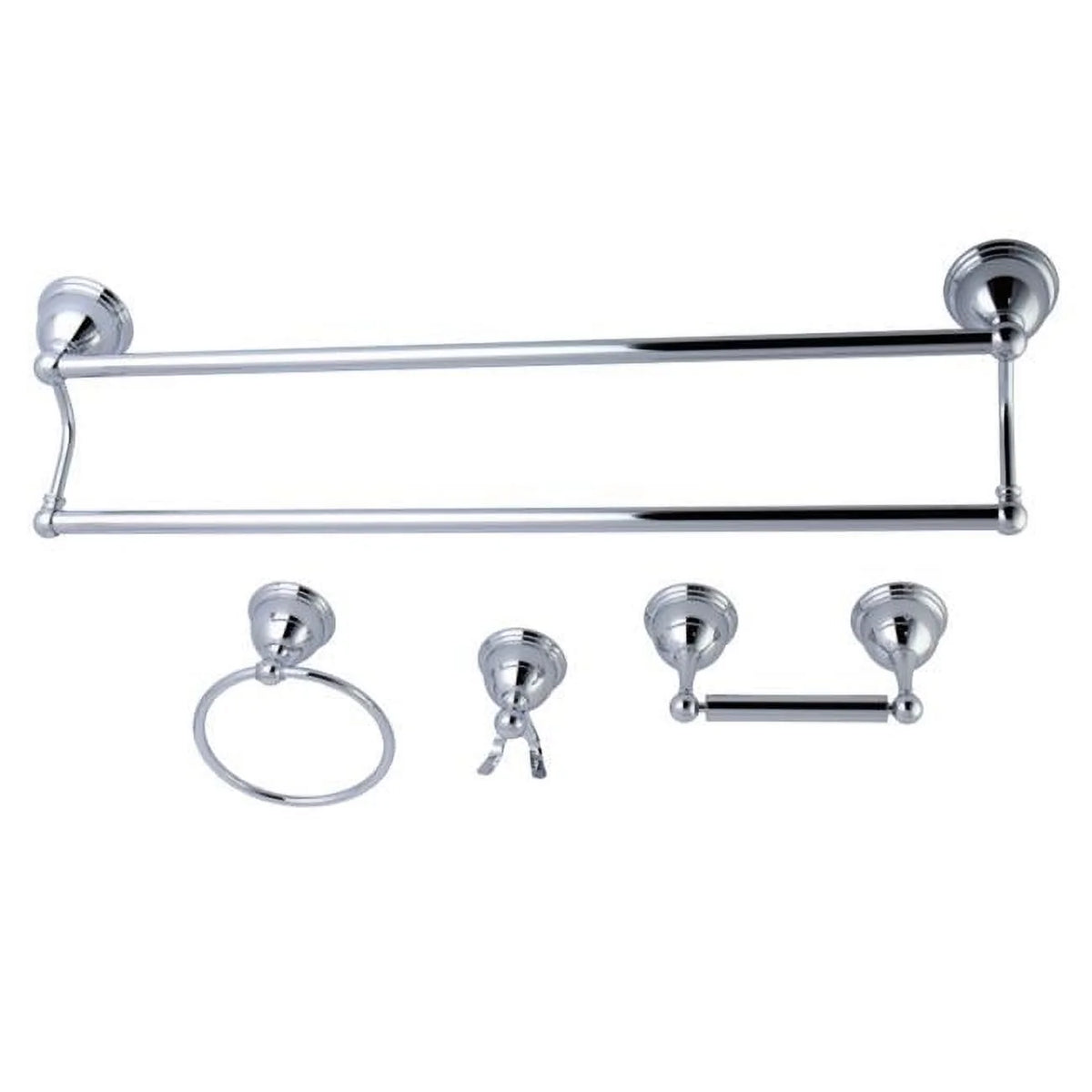 4-Piece Polished Chrome Bathroom Hardware D7516