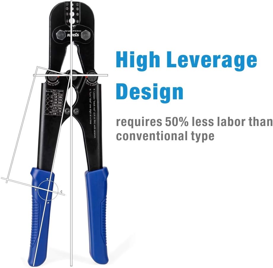 Swaging Tool Wire Rope Crimping Tools with Cable Cutter Pack of 2 P143