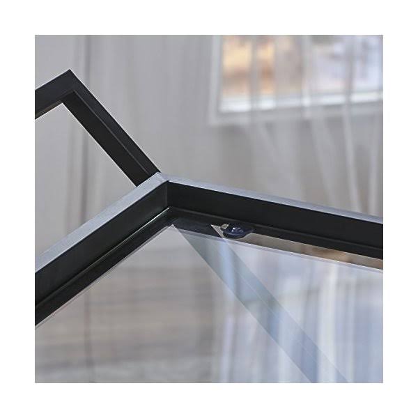 Black Tempered Glass Iron Bar Cart K586300