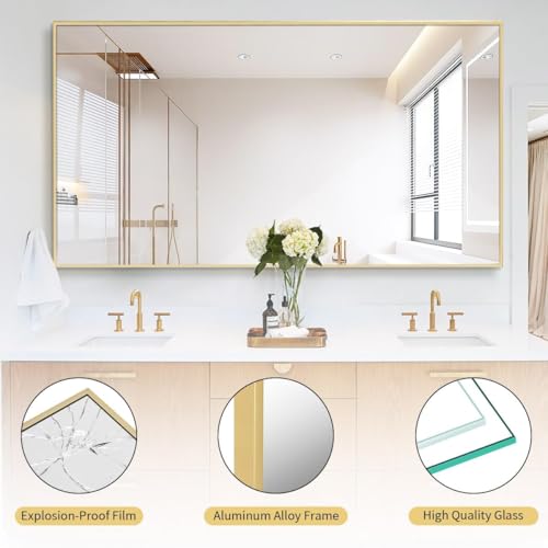 Black 65"x24" Full Length Mirror with Aluminum Alloy Frame B478