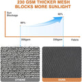 Black Mesh RV Awning Sunshade 15' x 9' D700446