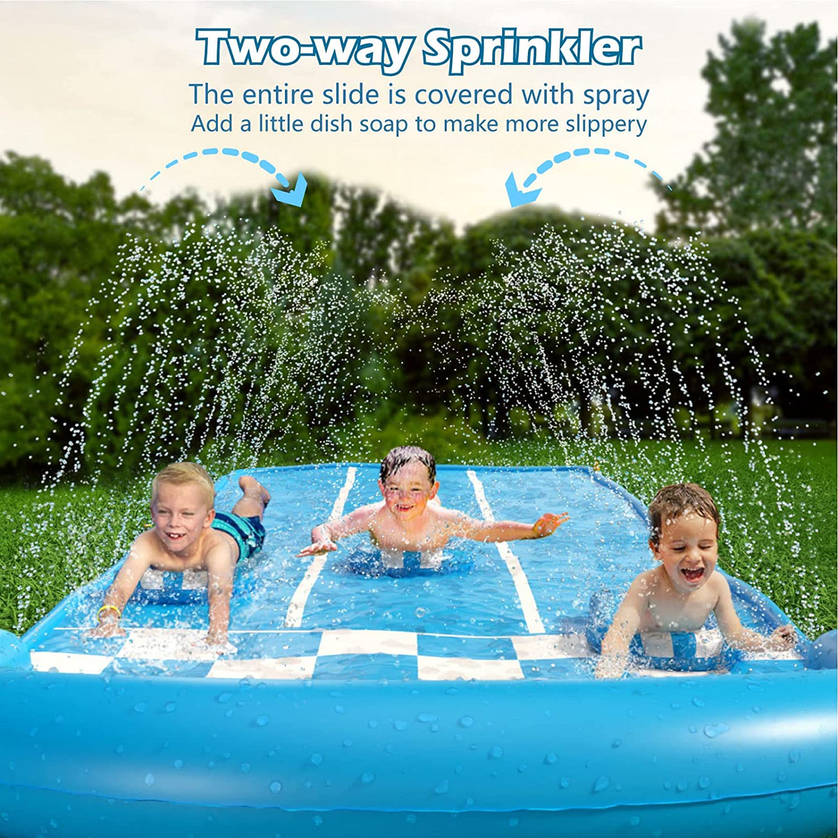 20ft Water Slide with Sprinkler and 3 Bodyboards F150