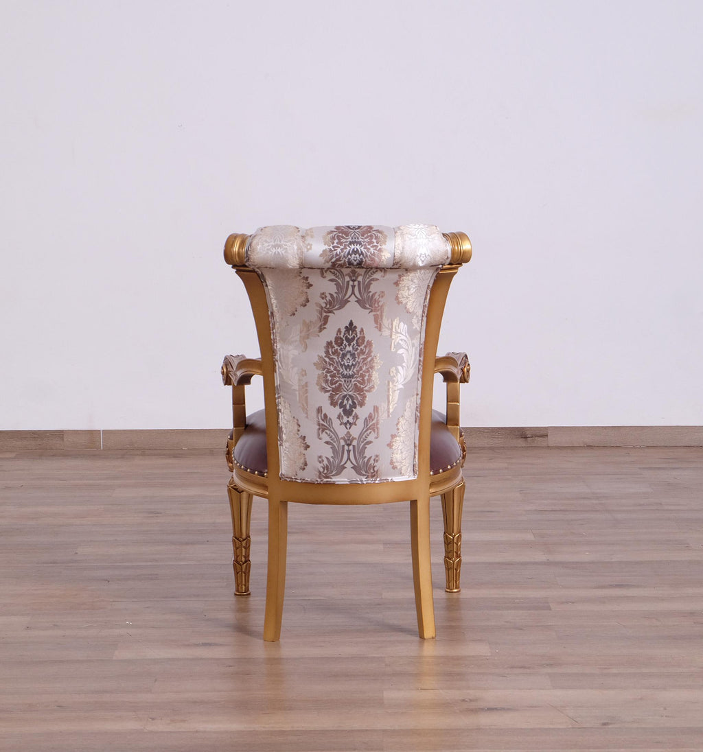 Antique Bronze & Pearl Arm Chair Set 2Pcs S970984
