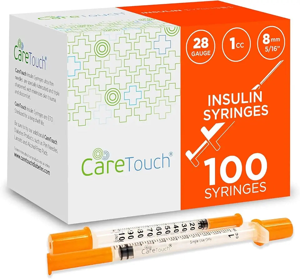 Insulin Syringes 28g 5/16" 1 cc Pack of 100 Q622