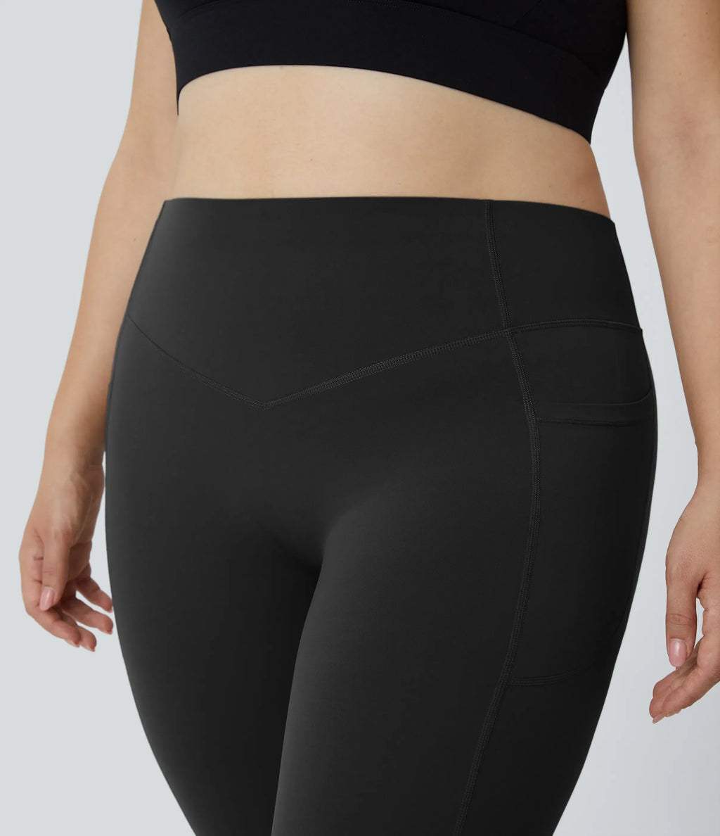 High Waisted Tummy Control Shaping Leggings Plus Size A129