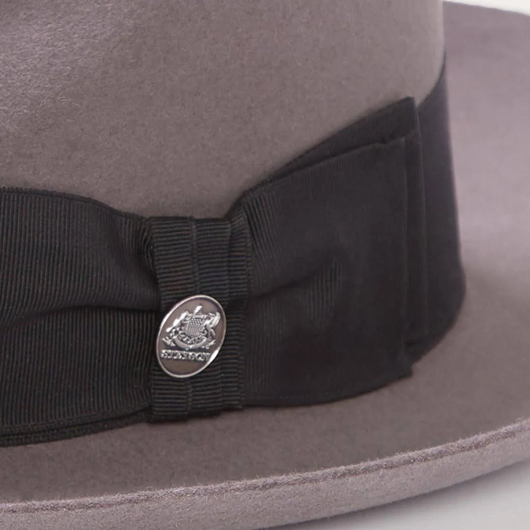 Caribou Fur Felt Fedora Hat Size 7 3/4 N411112