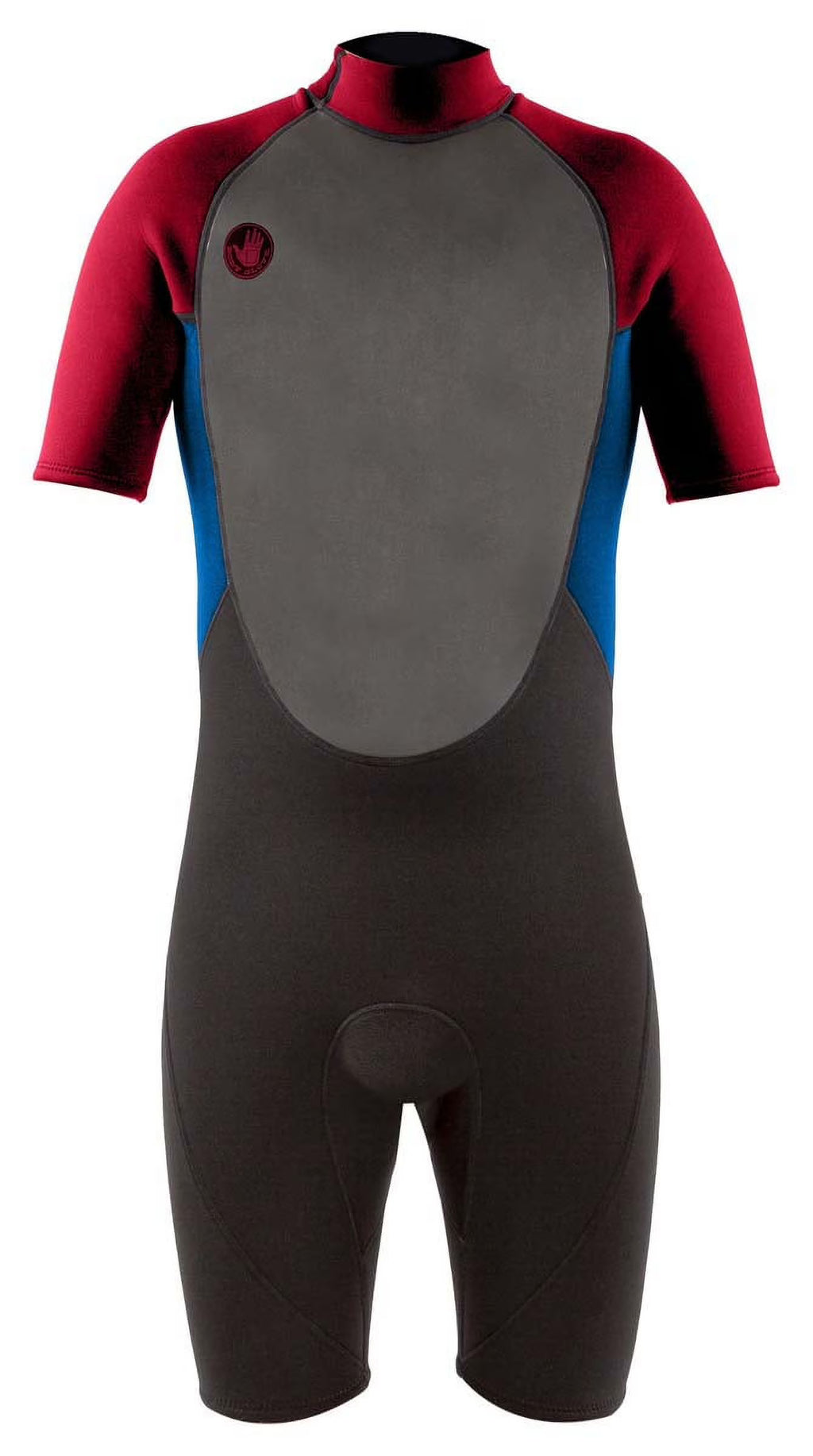 Red Youth Back Zip Short Sleeve Spring Suit Wet Suit C646740