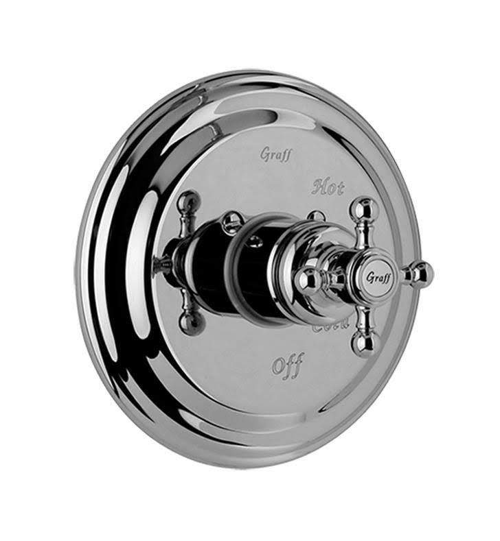 18K Gold Plated Pressure Balancing Valve Trim Plate with Handle H35878
