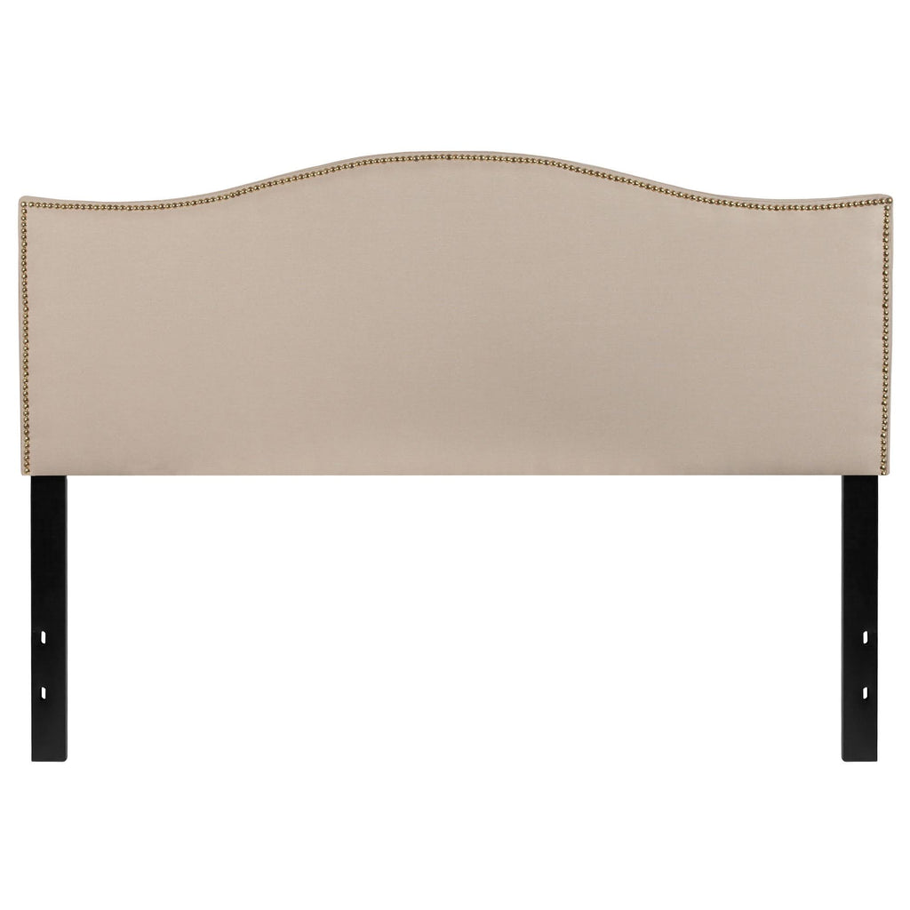Beige and Black Transitional Queen Size Headboard W16111