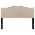 Beige and Black Transitional Queen Size Headboard W16111