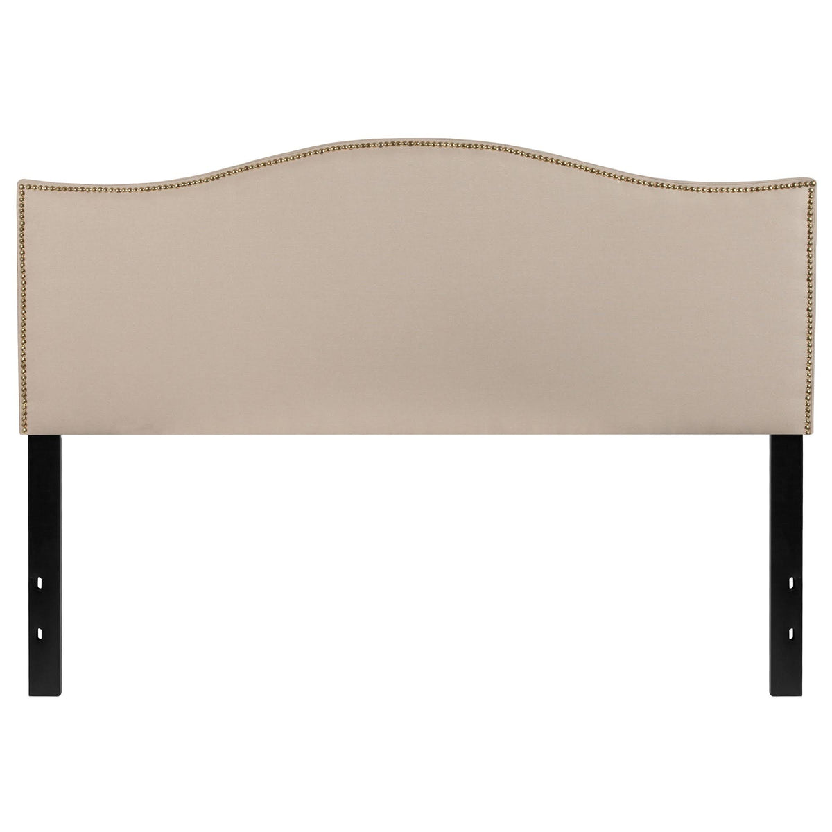 Beige and Black Transitional Queen Size Headboard W16111