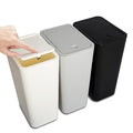 Grey 3 Pack Bathroom Trash Can with Lid Set A91193