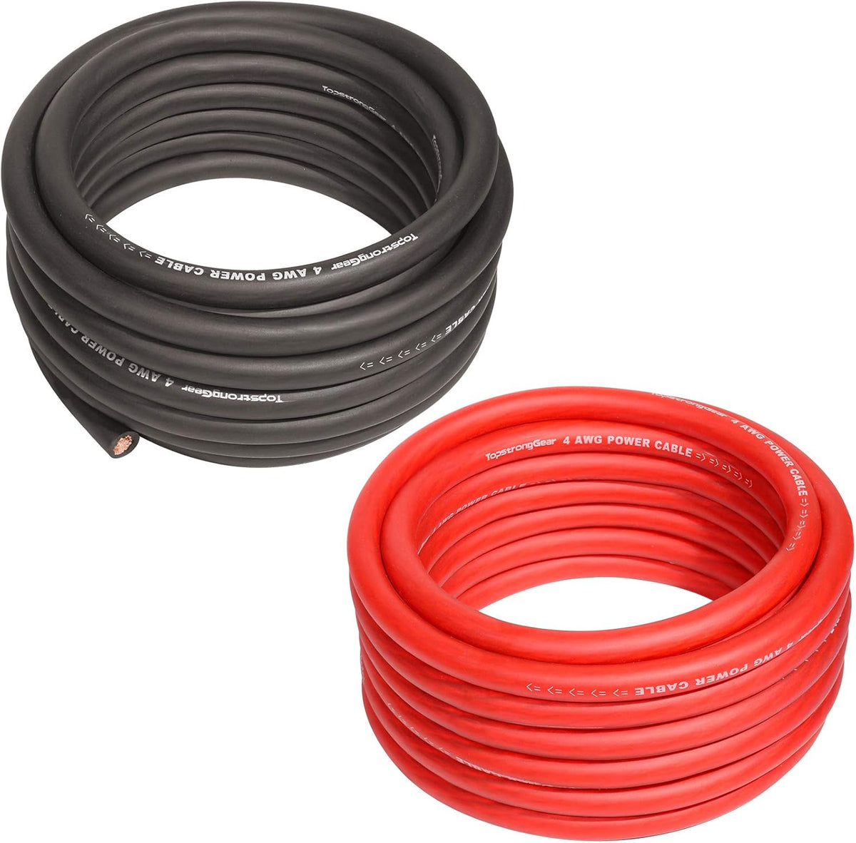 4 Gauge 25ft Black and 25ft Red Power/Ground Wire Pack of 2 K19586