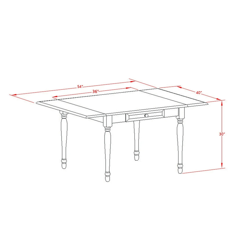 3-piece Dining Set with Linen Seat in Cherry B731