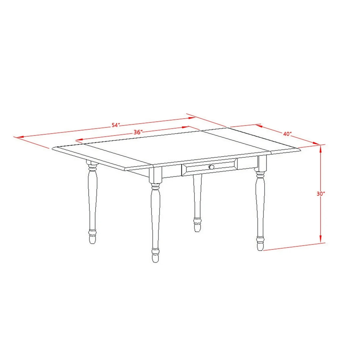 3-piece Dining Set with Linen Seat in Cherry B731