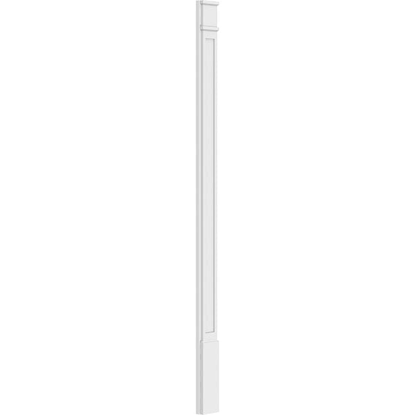 6x22W x 96x22H x 2x22P Flat Panel PVC Pilaster with Decorative Capital and Base (Pair) K411328