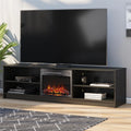Black Oak Fireplace TV Stand R158856