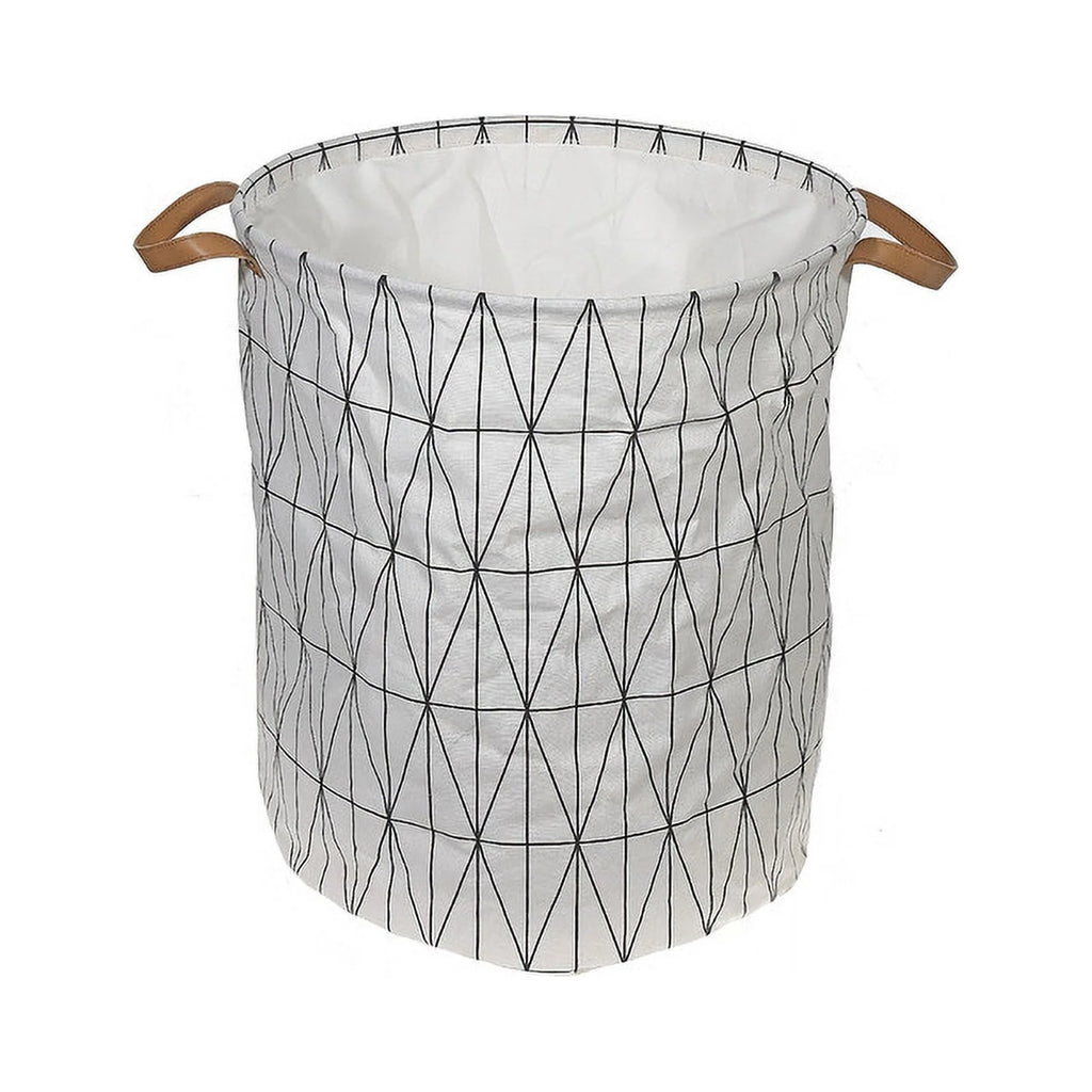 Round Fabric Hamper With Handle F41394