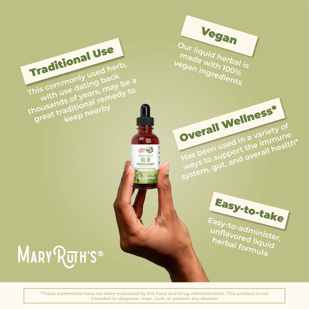 USDA Organic Oil of Oregano Liquid Drops, 1 fl oz / 30ml F283