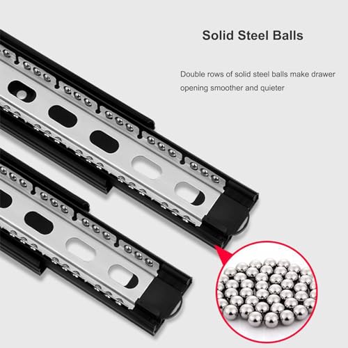 Drawer Slides 1 Pair 20 Inch Side Mount Ball Bearing Full Extension S970
