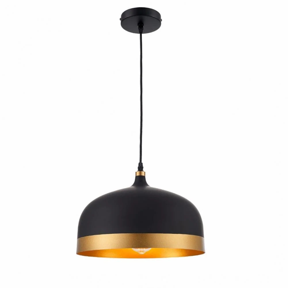 Black and Gold Metal Pendant Light Q951753