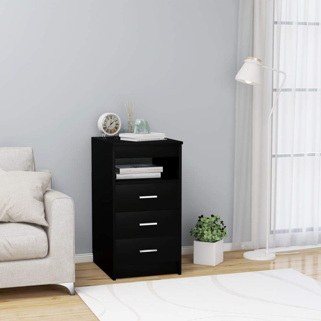 3 Drawer Nightstand with Storage Shelf W4137